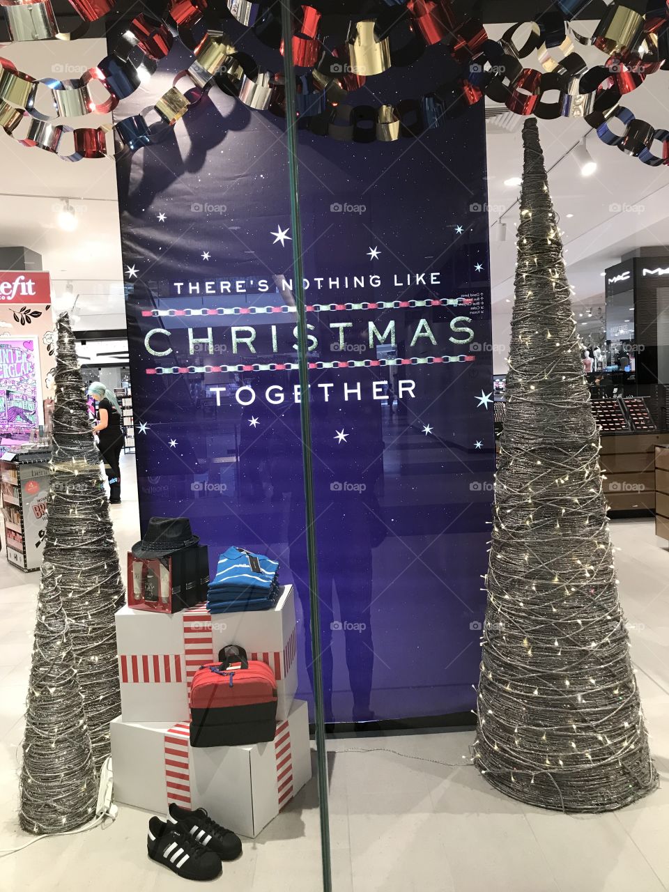 Decorating Christmas season at Myer Westfield Southland Melbourne Australia 