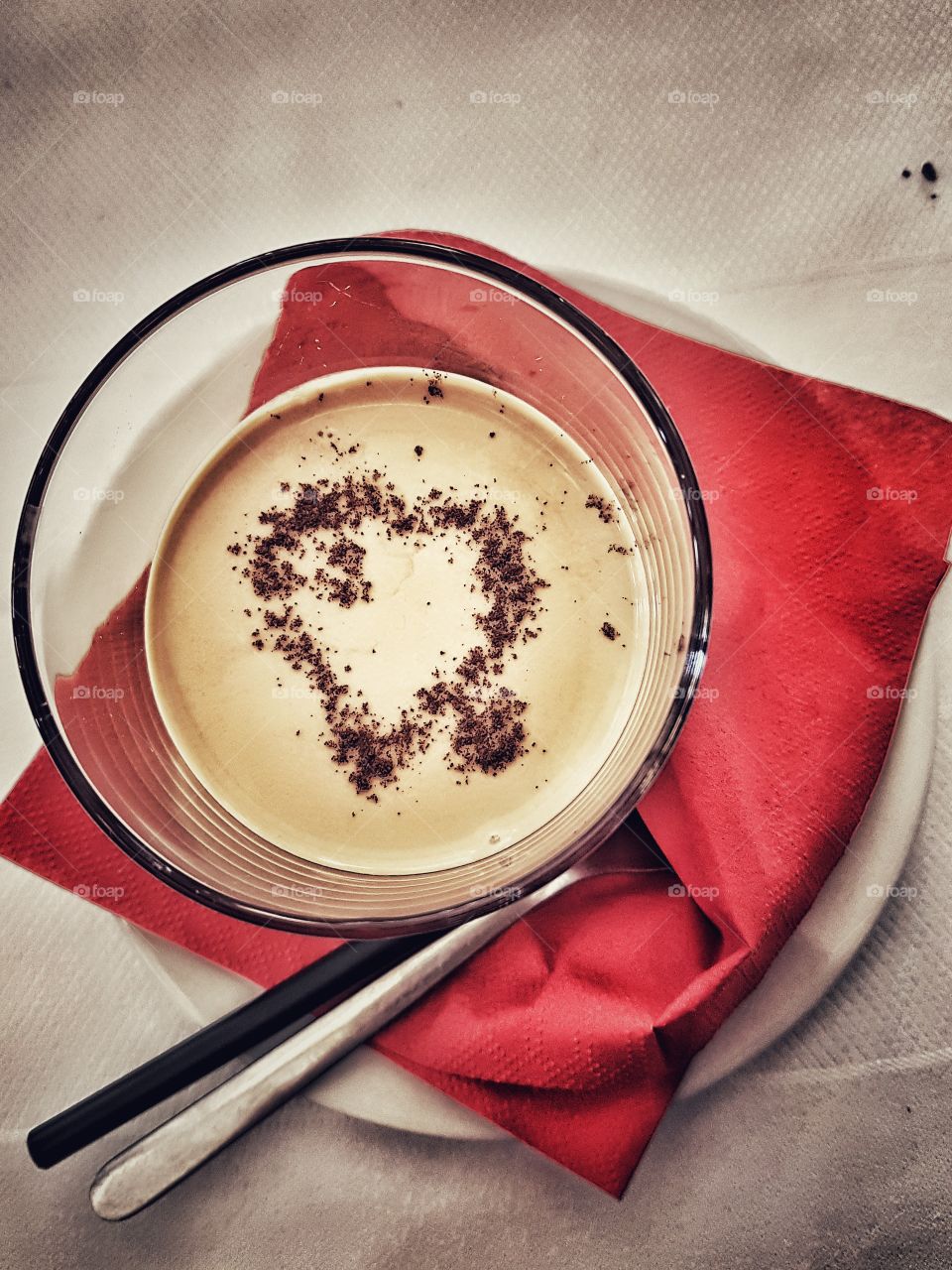 Cup of coffee on table