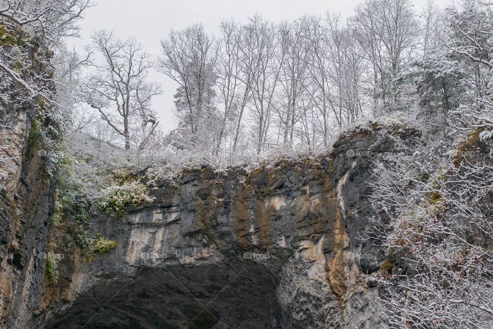 snowy cold day in the mountains