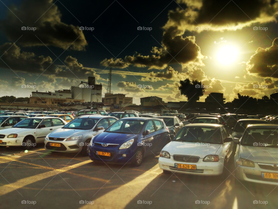 clouds cars parking tel aviv by ktf