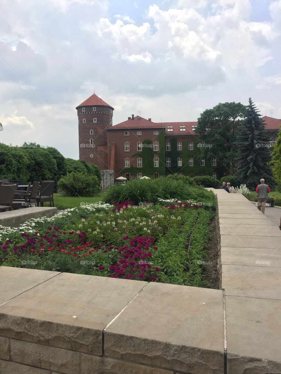 Some beautiful gardens on the grounds of Wawel Castle, Kraków 