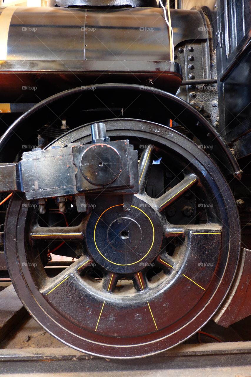 Train parts, metal wheel of vintage train