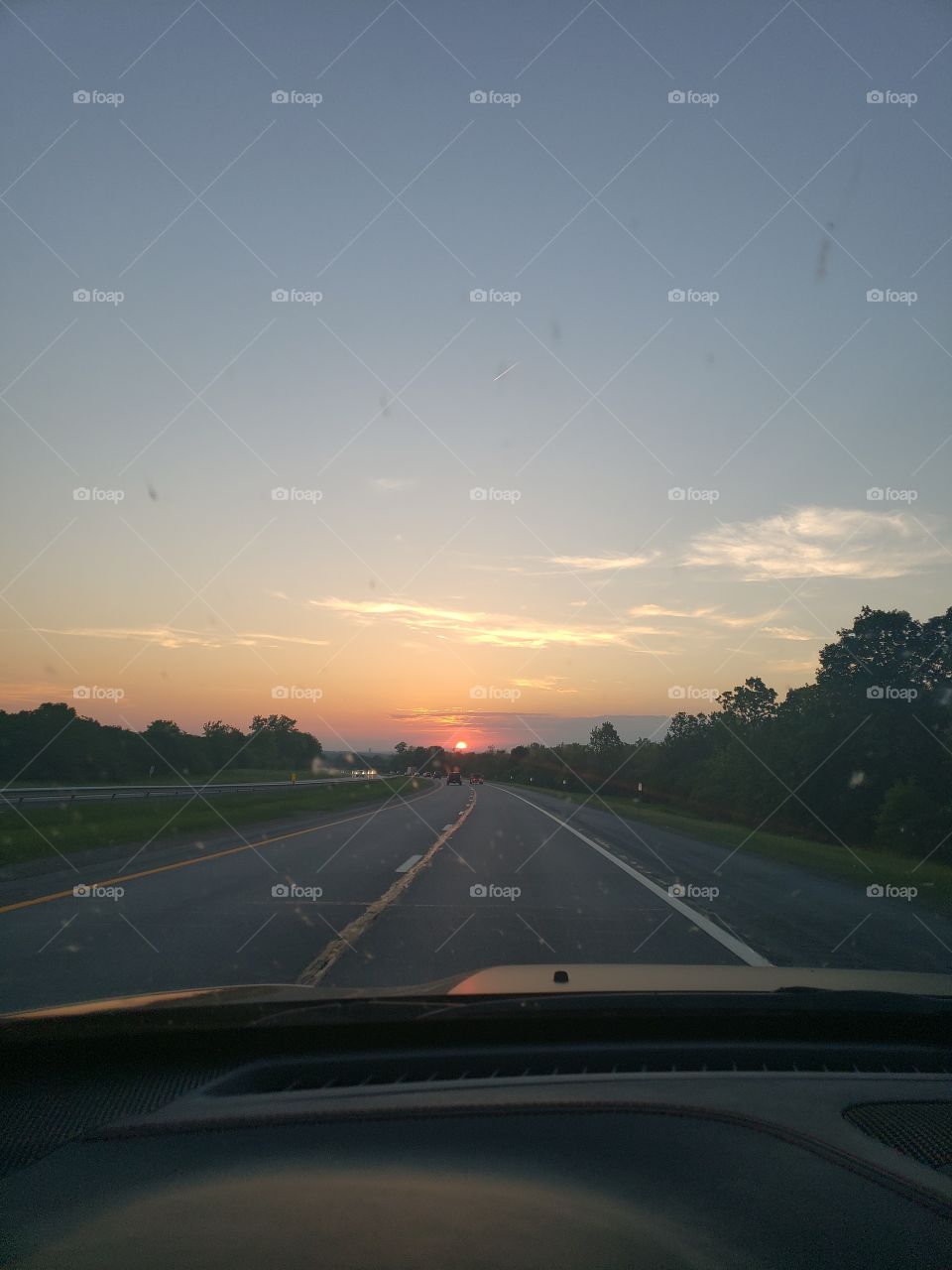 driving into the sun