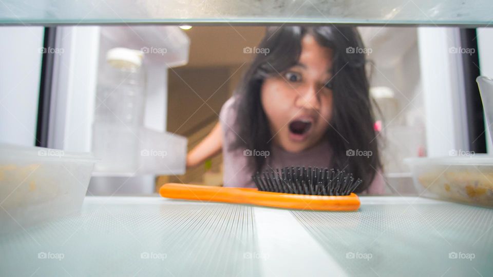 finding a hair comb in the fridge when needed is a real shock