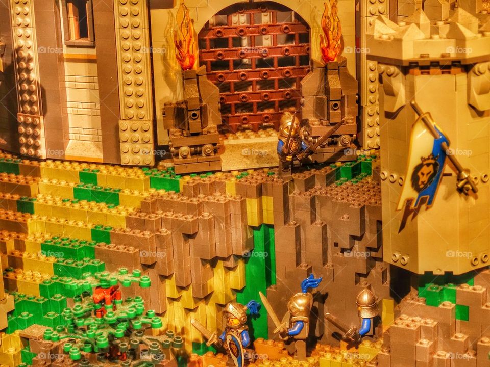 Lego Castle Diorama. Medieval Playset
