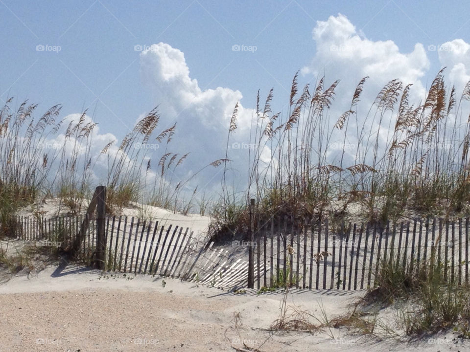 beach fence sand wind by benmathews