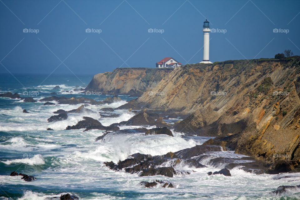 Distant view of lighthouse