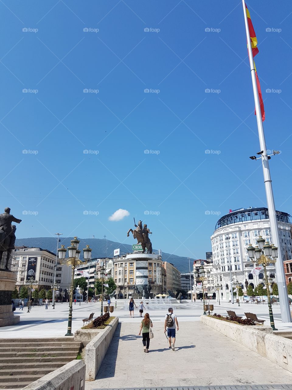 city center of Skopje Macedonia