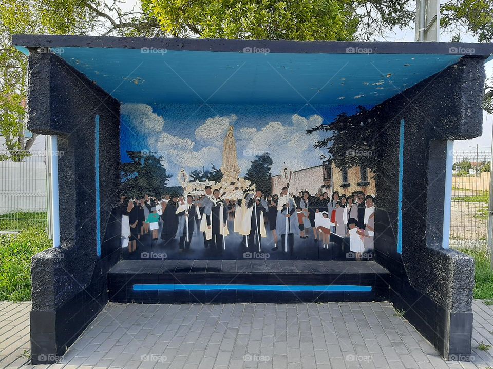 Visual Street Art - Colourful Bus Stop