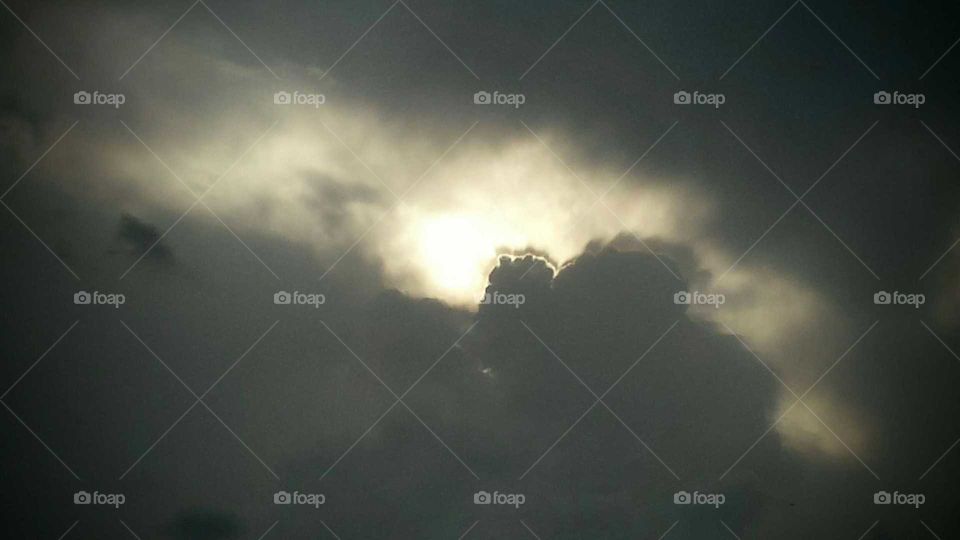 And then there was light. the first sign of the sun after a storm