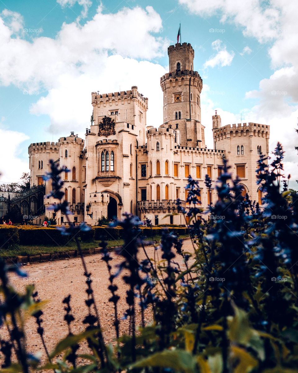 The Hluboka castle in summer 