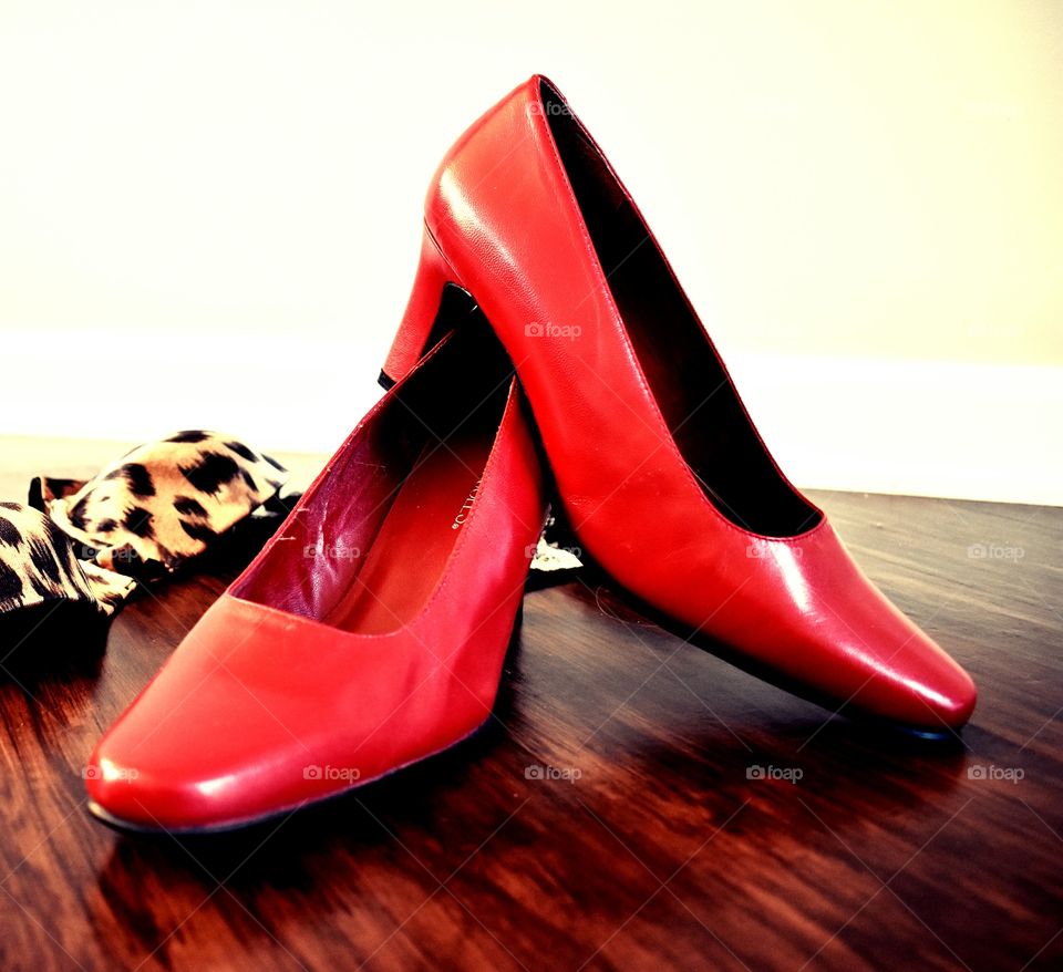 red high heel shoes women's shoes fashion close-up still life