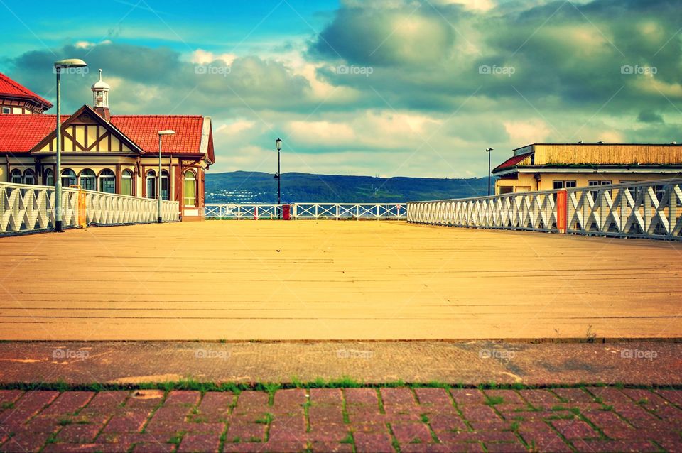 Scenic view of pier