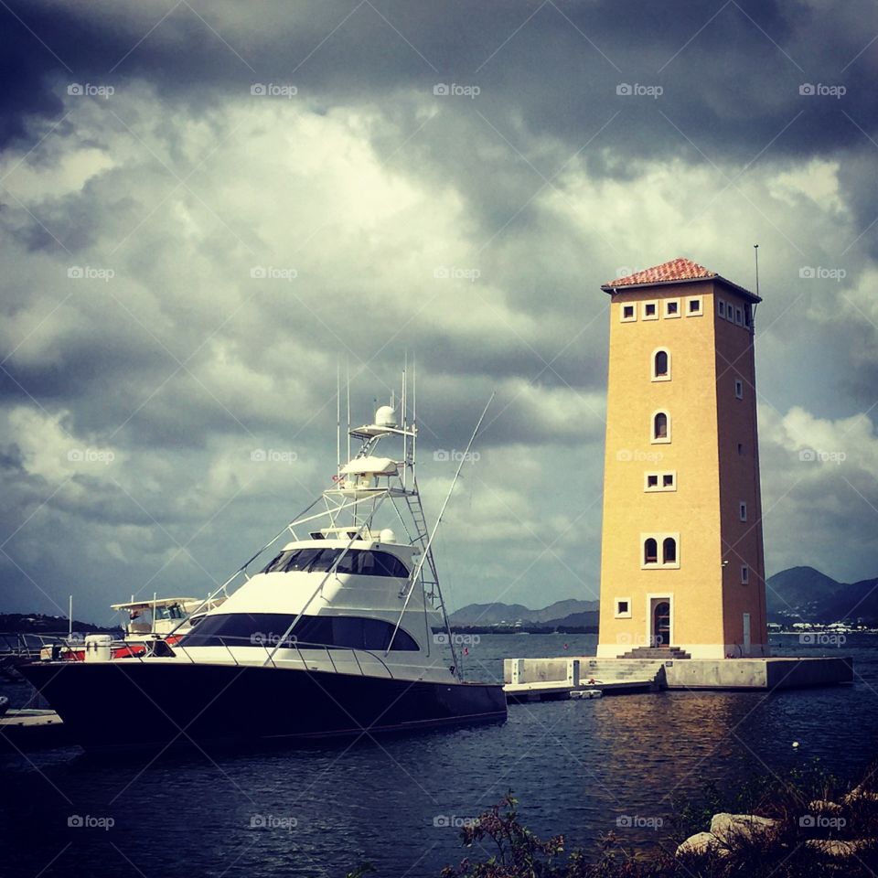 Ship In Harbor, Ready To Set Sail, Early Morning Ship Docking, Island Life, St. Maarten Ships