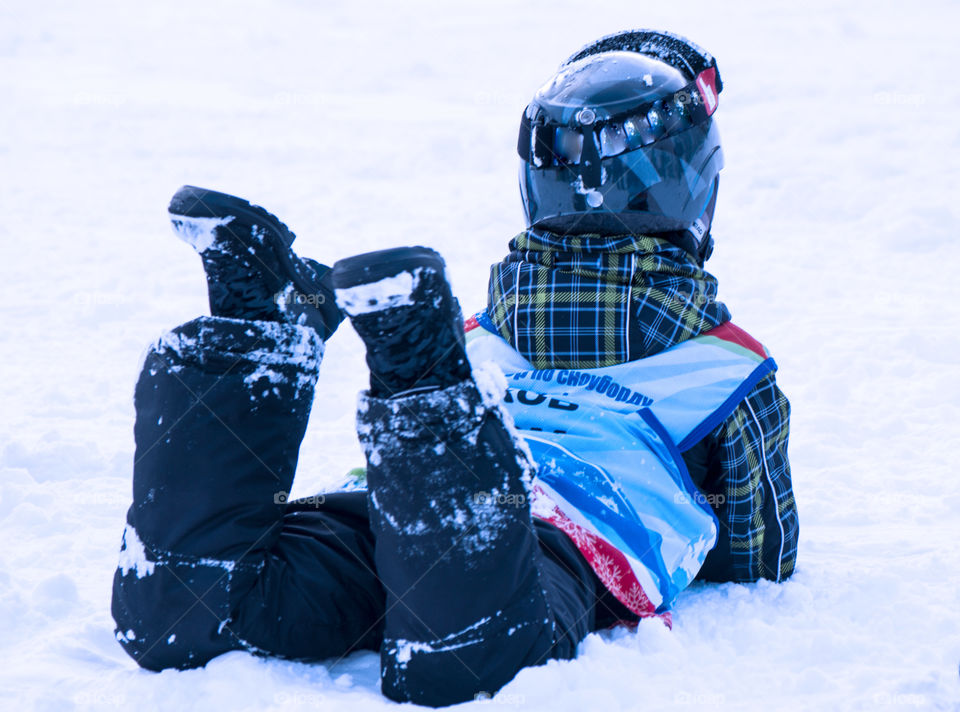 winter fun in the snow. the winter vacation.