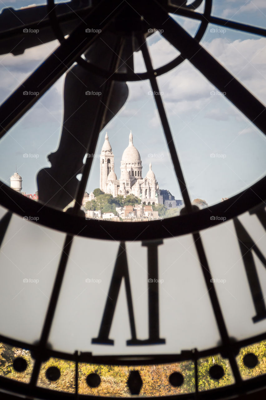 Sacré cœur from Orsay in Paris 
