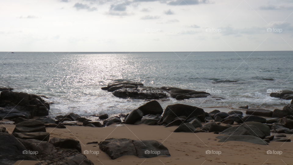 stormy day at the beach