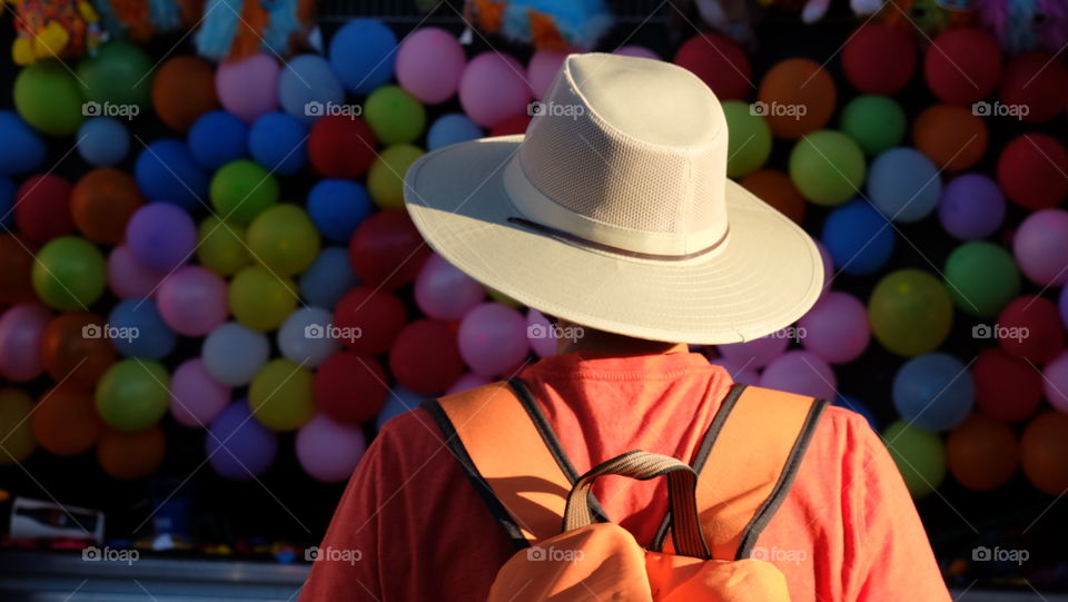 Watching the balloons