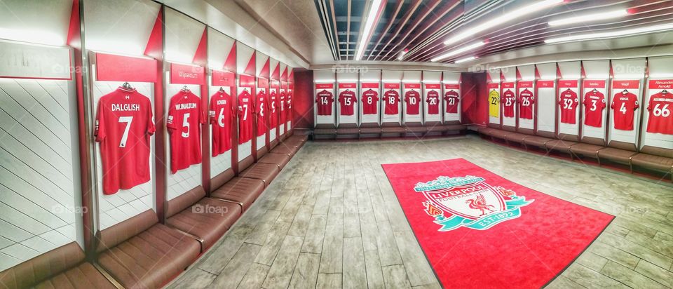 Anfield Liverpool FC Dressing room red.green, background, anfield, football, liverpool, soccer, stadium, sport, line, game, team, ground, ball, league, arena, night, field, fans, grass, championship, spotlight, competition, activity, playground, play