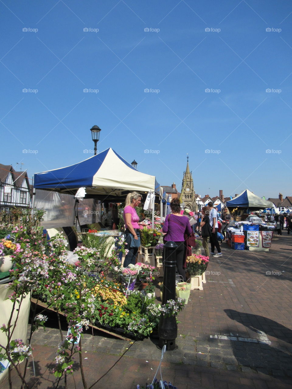 Stratford upon Avon market stalls