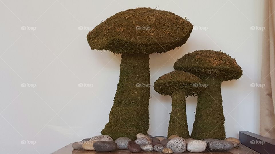 Mushroom shaped sculptures