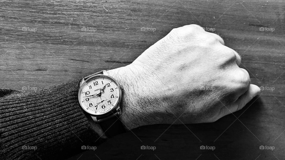 Soviet watch on a man's hand