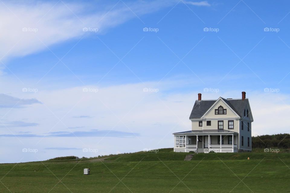 Bungalow at the end of a beautiful landscape