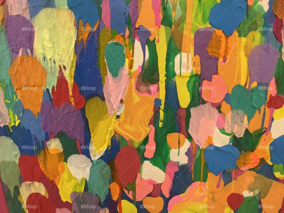 Vibrant Splashes: Colorful Paints Adorning the wall