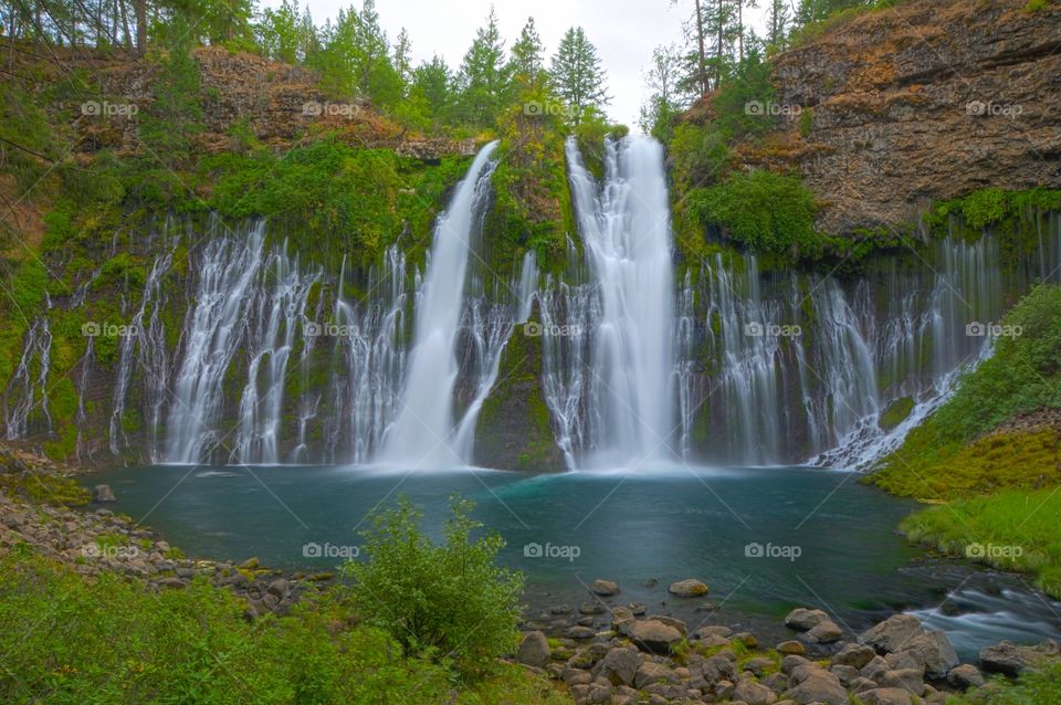 Burney Falls, CA. 150 gallons per minute waterfall. 