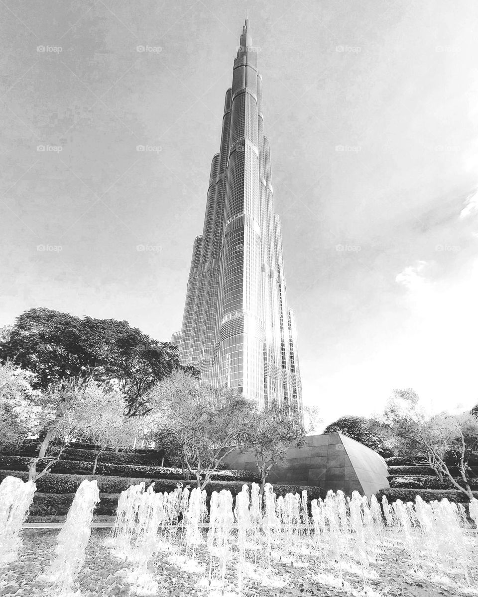 view of Burj Khalifa in Dubai