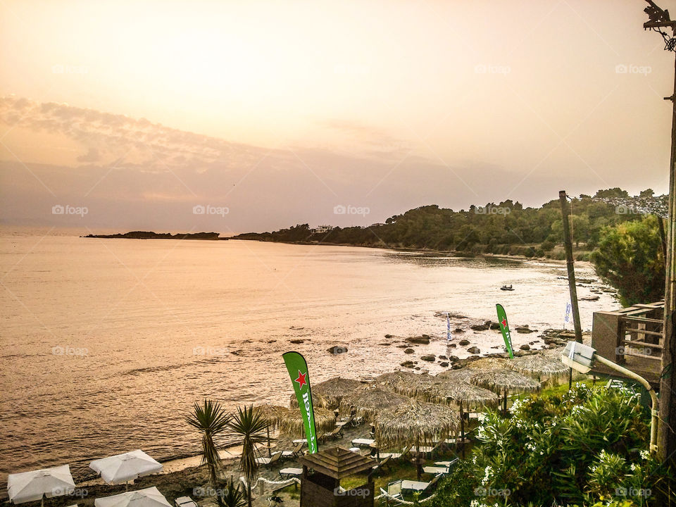 sunset at the beach