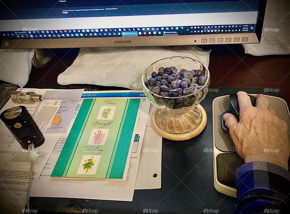 A desk to work on your business and personal correspondence .