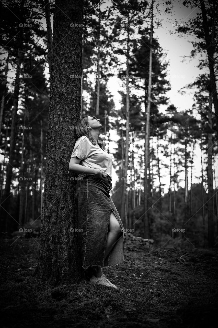 Women in forest