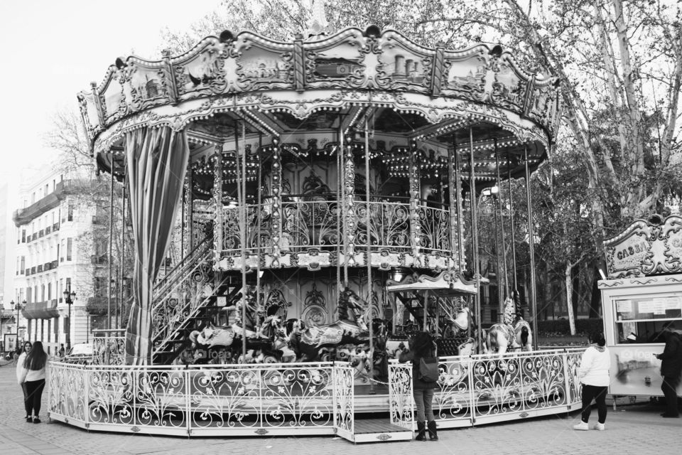 Carousel - B&W