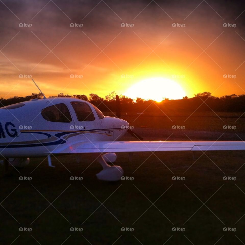 Aircraft sunset