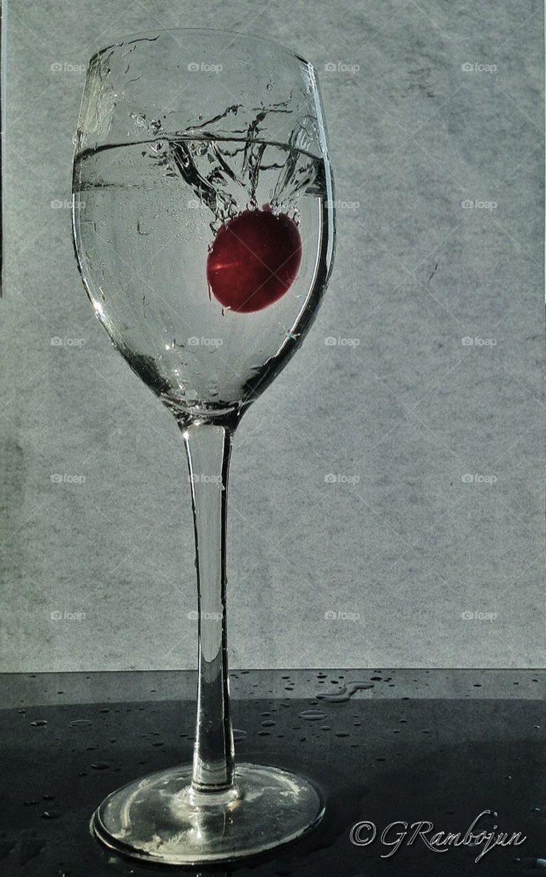 glass water wine fruit by mrgrambo