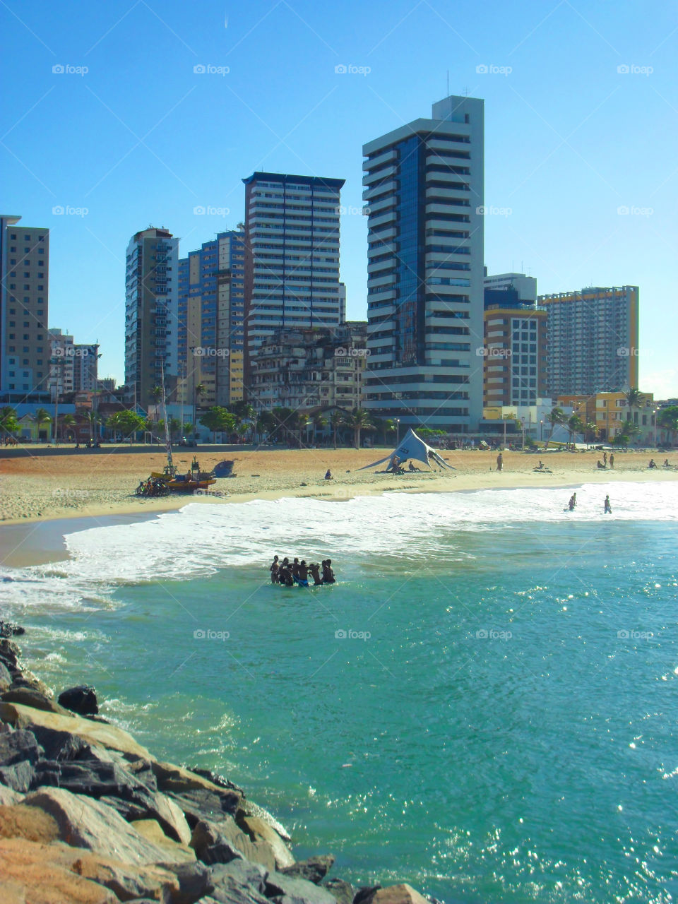 Afternoon with sun on the beach