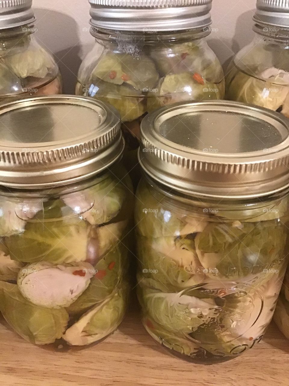 Zesty pickled Brussels sprouts