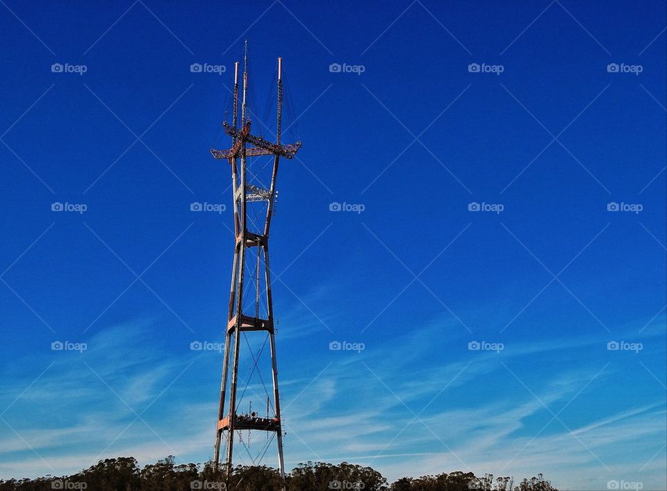 Sutro Tower on San Francisco skyline