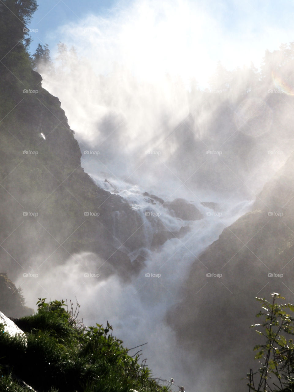 Waterfall in Norway, near Odda