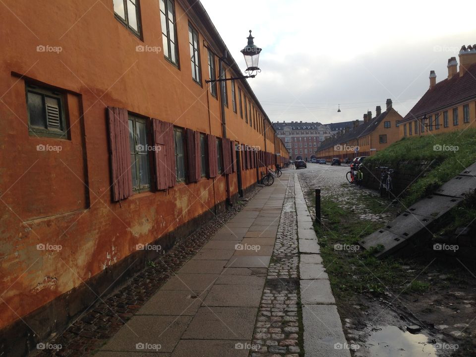 Old buildings in Copenhagen . Old historic houses in Copenhagen 