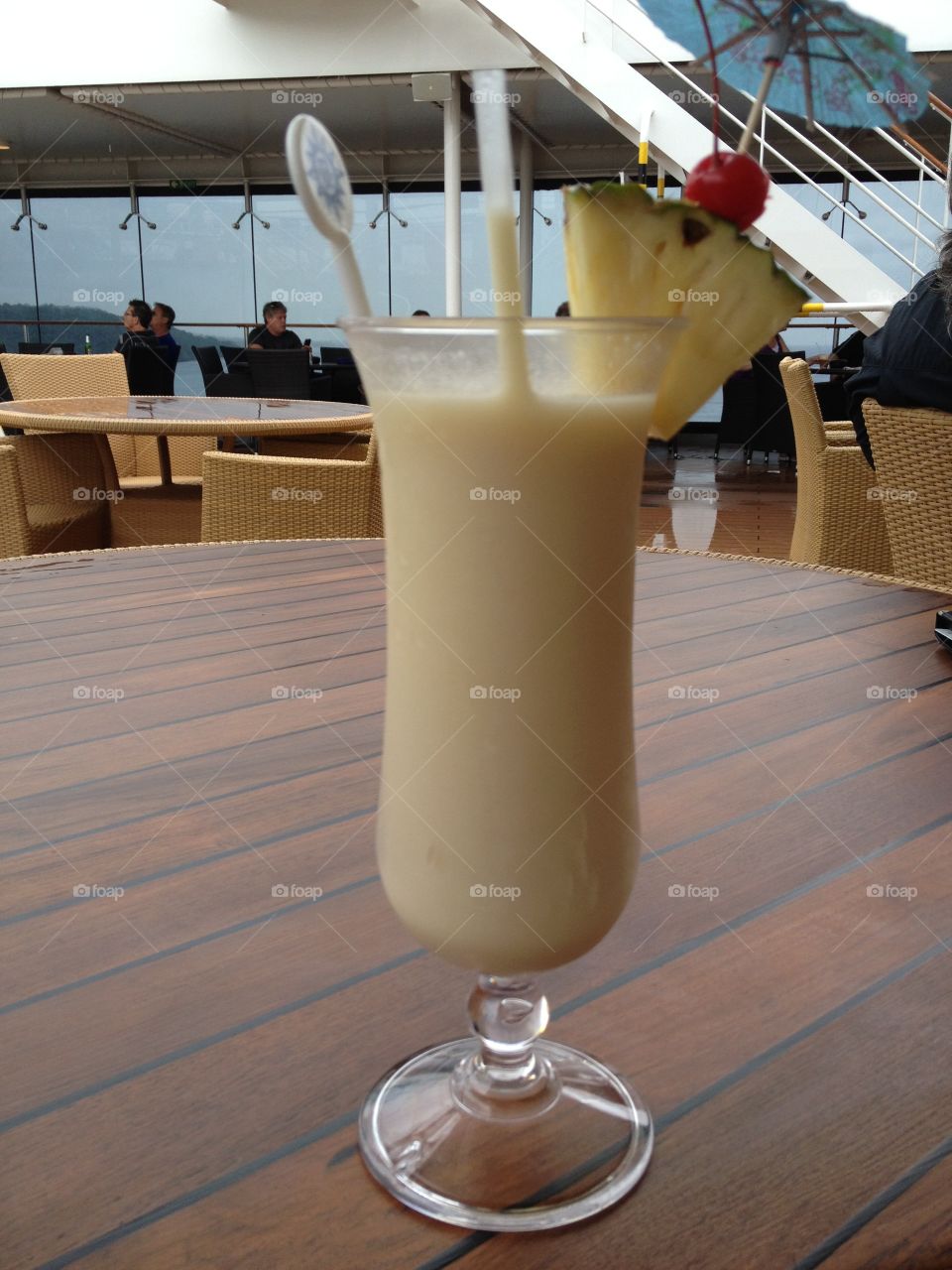 Banana cocktail on a cruise ship