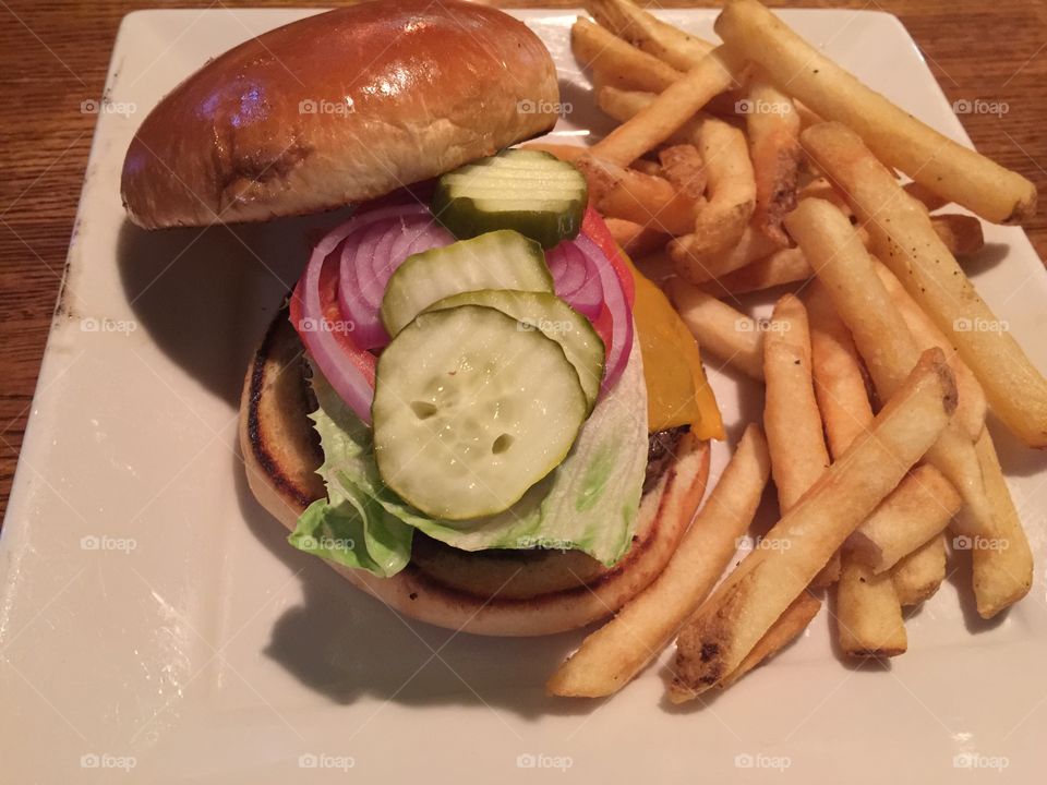 Burger and Fries