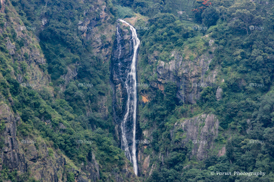 Waterfall,Mountain,Lush Green - Gods Own country