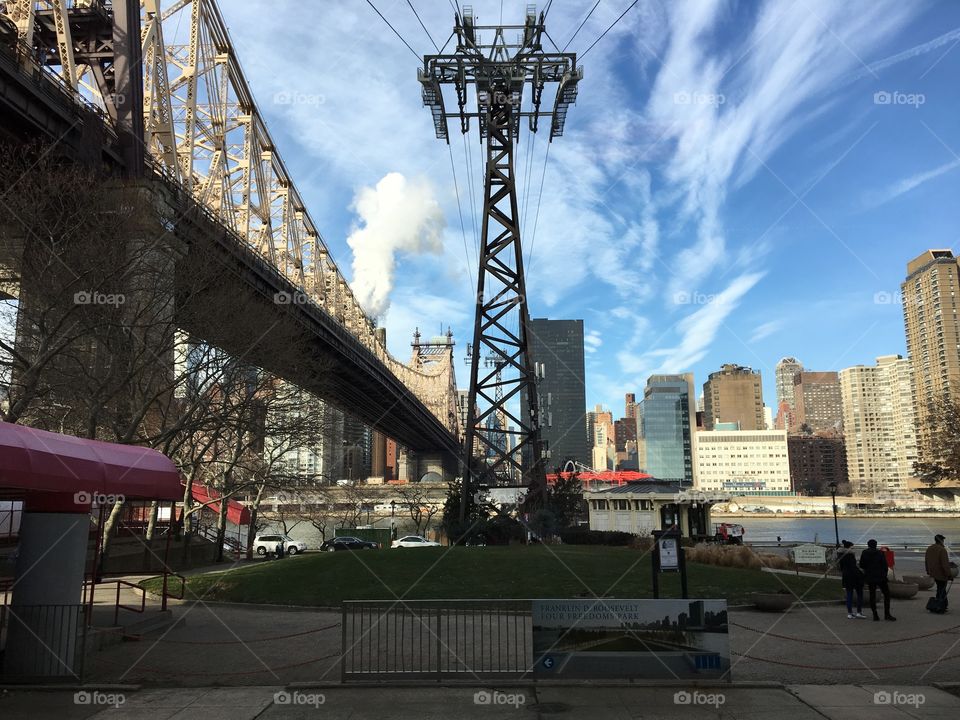 View from Roosevelt island tram station. 