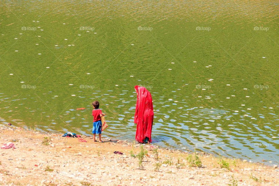 feeding the fish