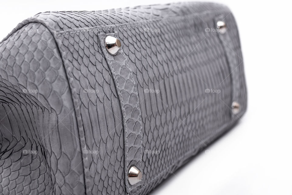 Fashion luxury snakeskin python handbag.