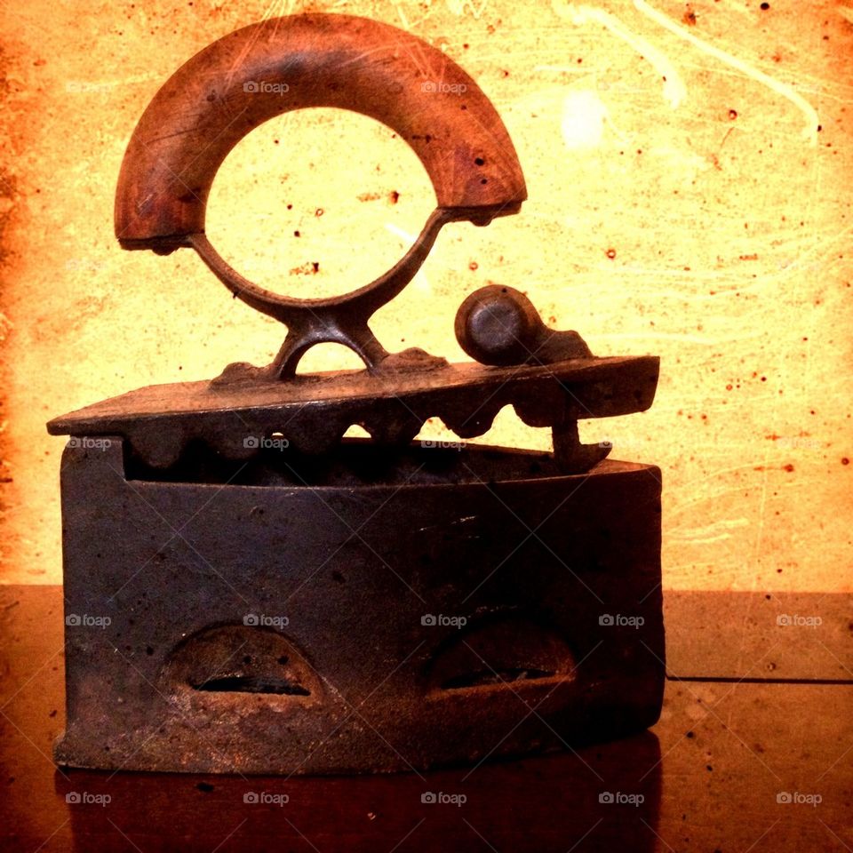 Close-up of old fashioned iron