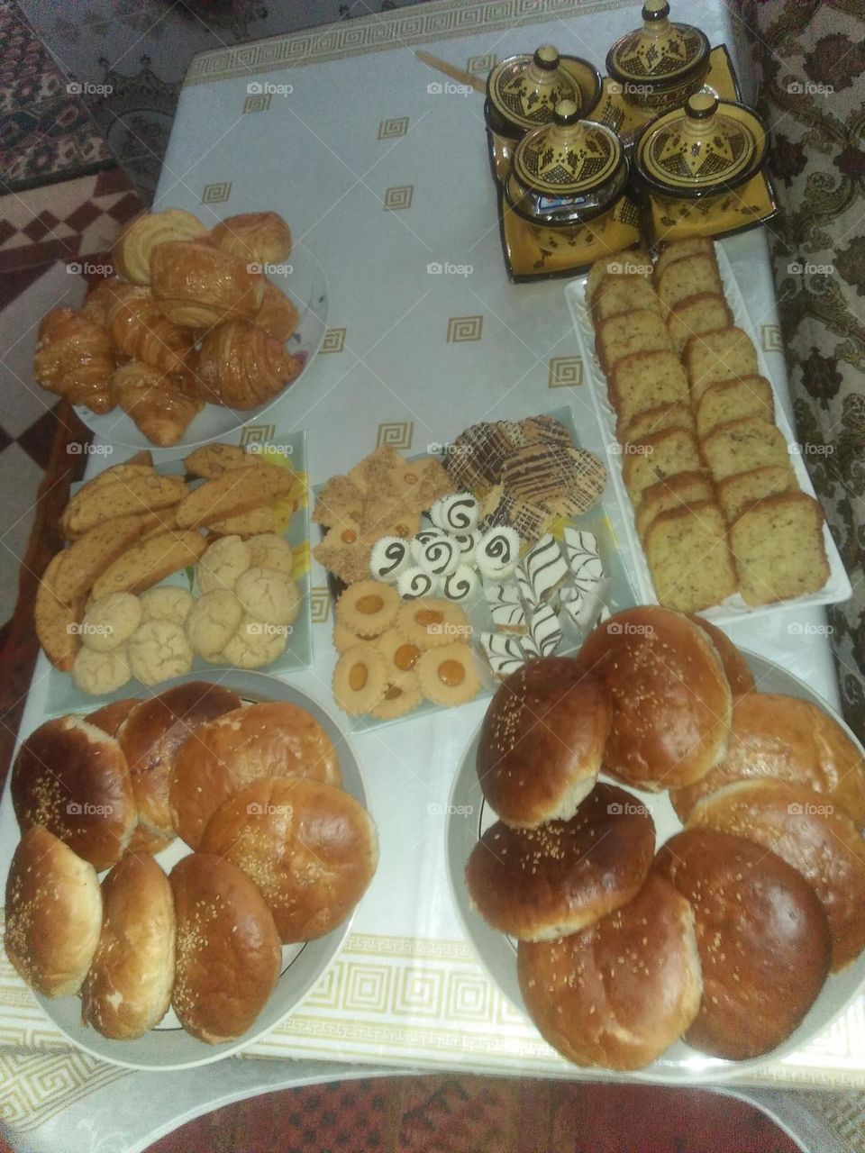 Delicious moroccan cake on a table.