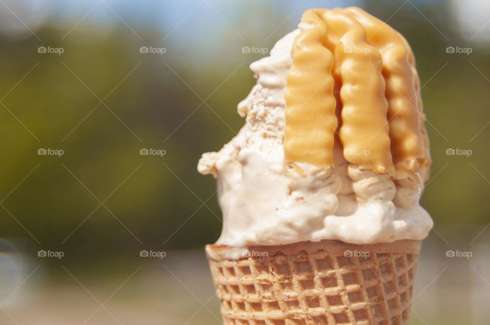delicious ice cream with frosting